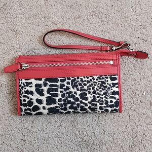 Red and Snakeskin Print Cluth (like new)